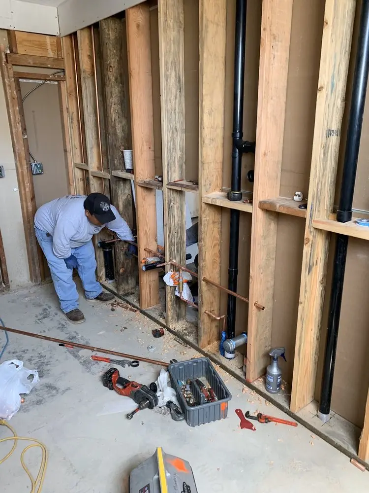 Commercial rough-in plumbing for Water Heater Replacement in Whitestown
